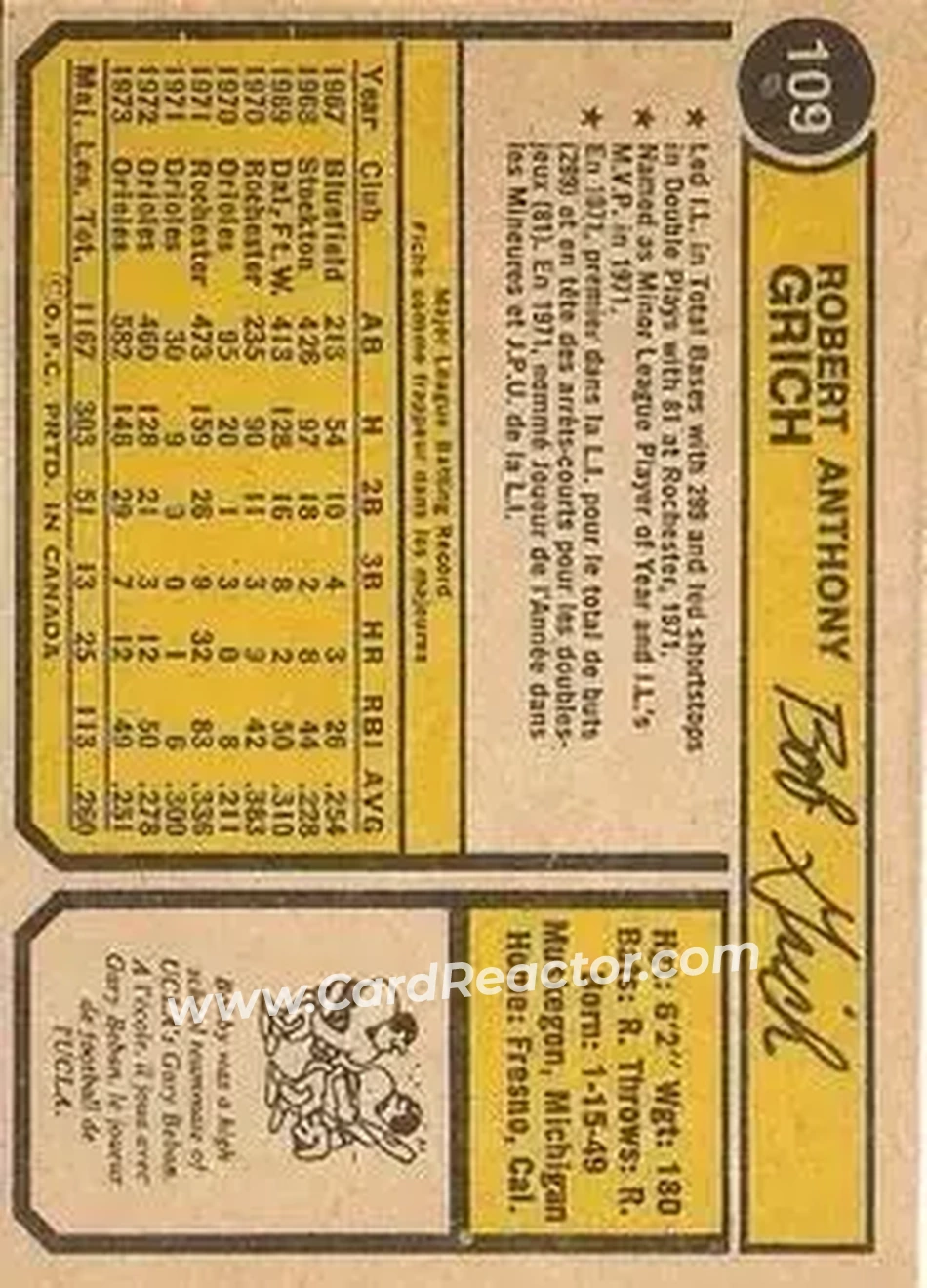 Back of Bob Grich