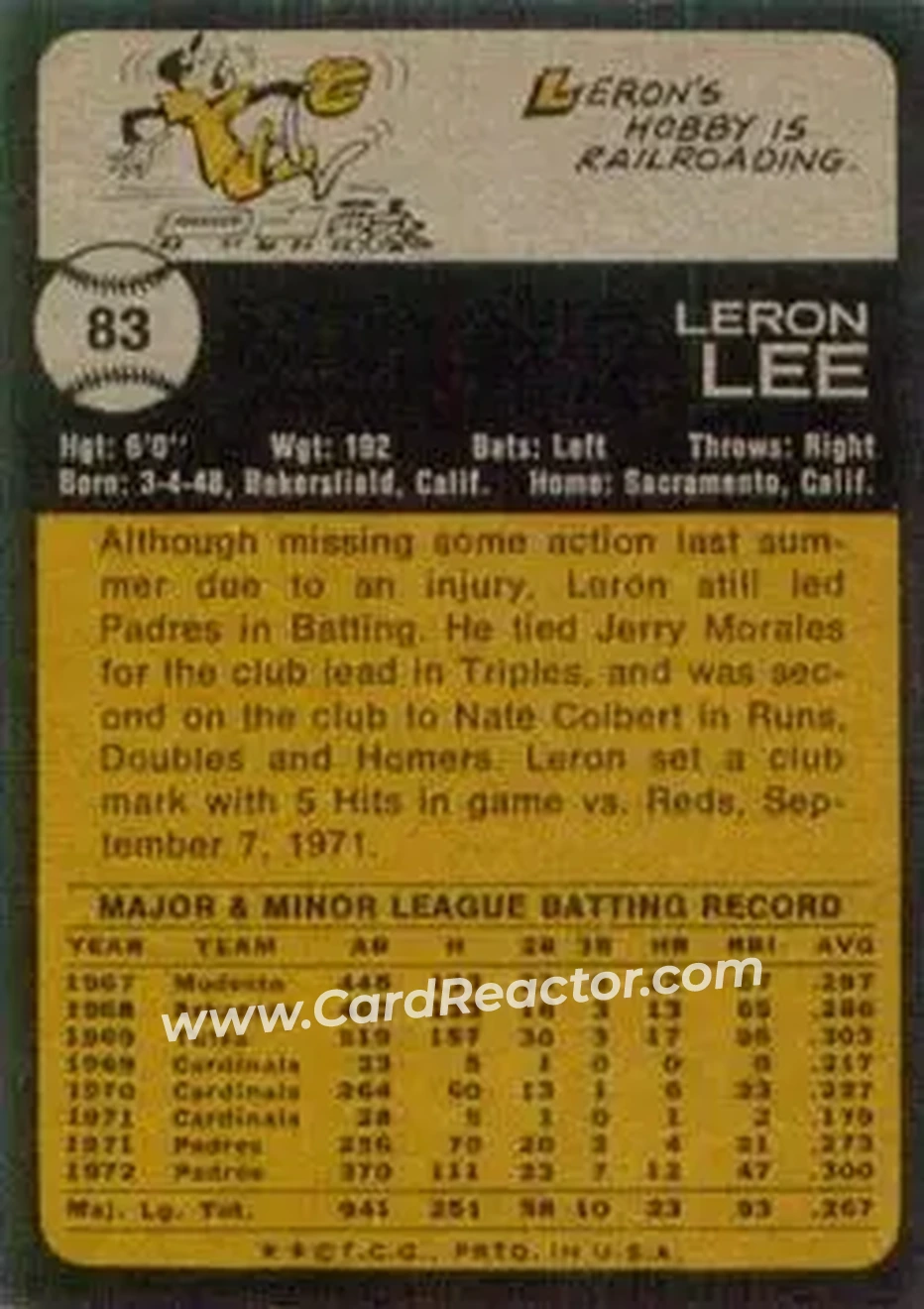 Back of Leron Lee