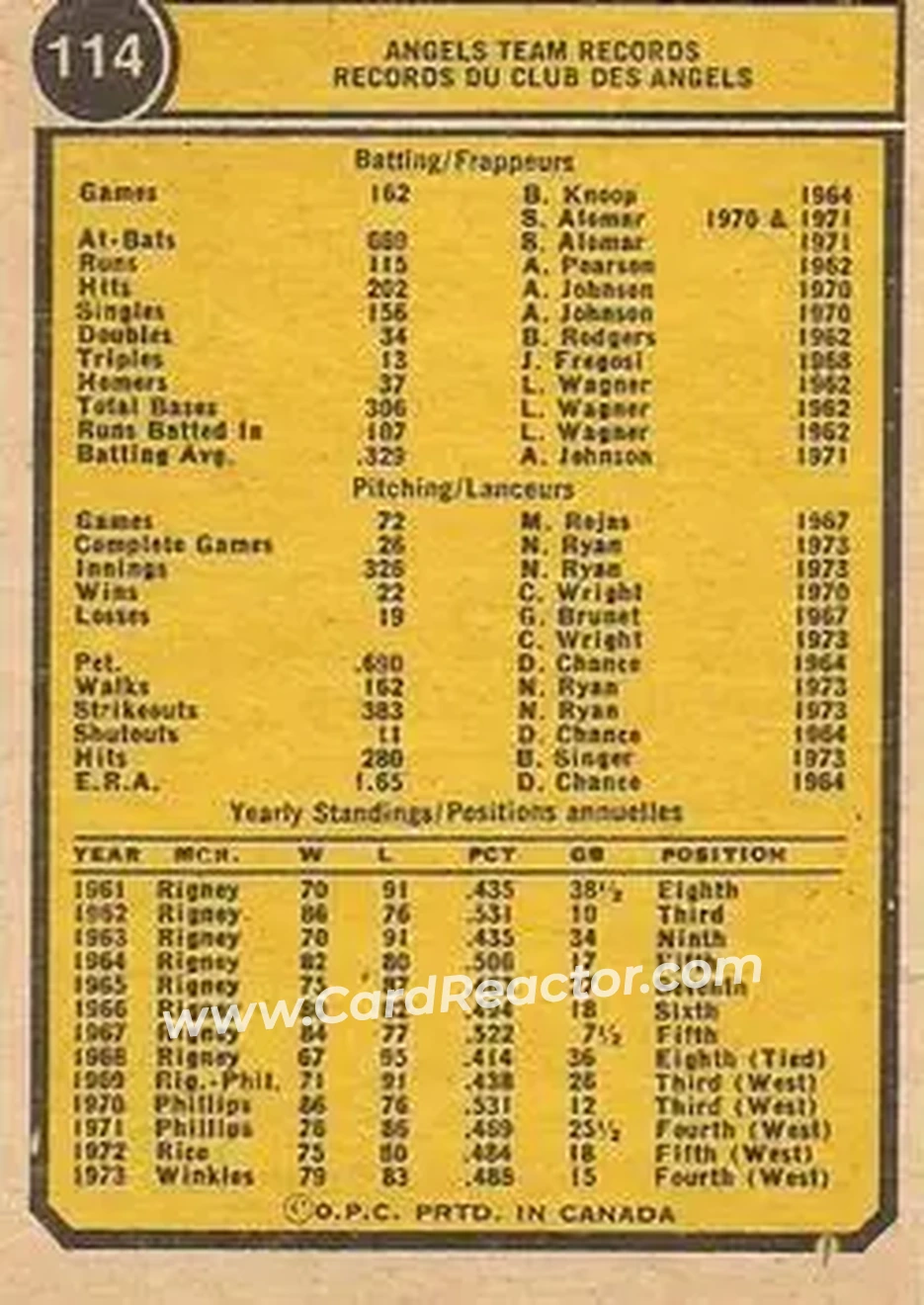 Back of Card #114