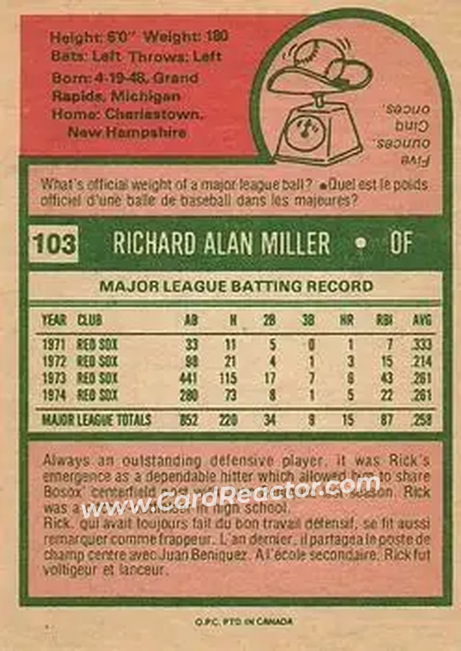 Back of Rick Miller