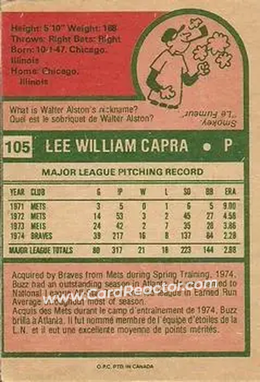 Back of Buzz Capra