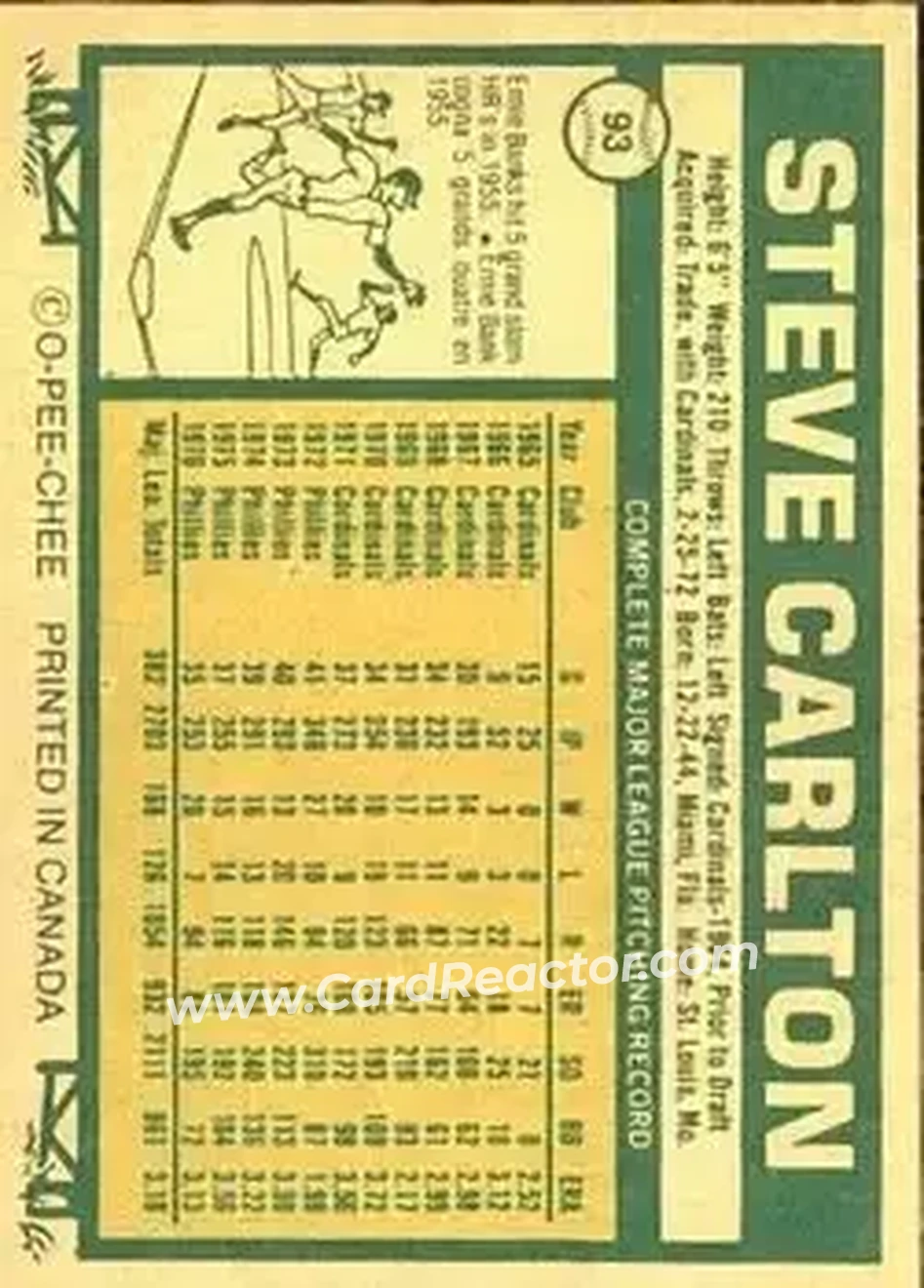 Back of Steve Carlton