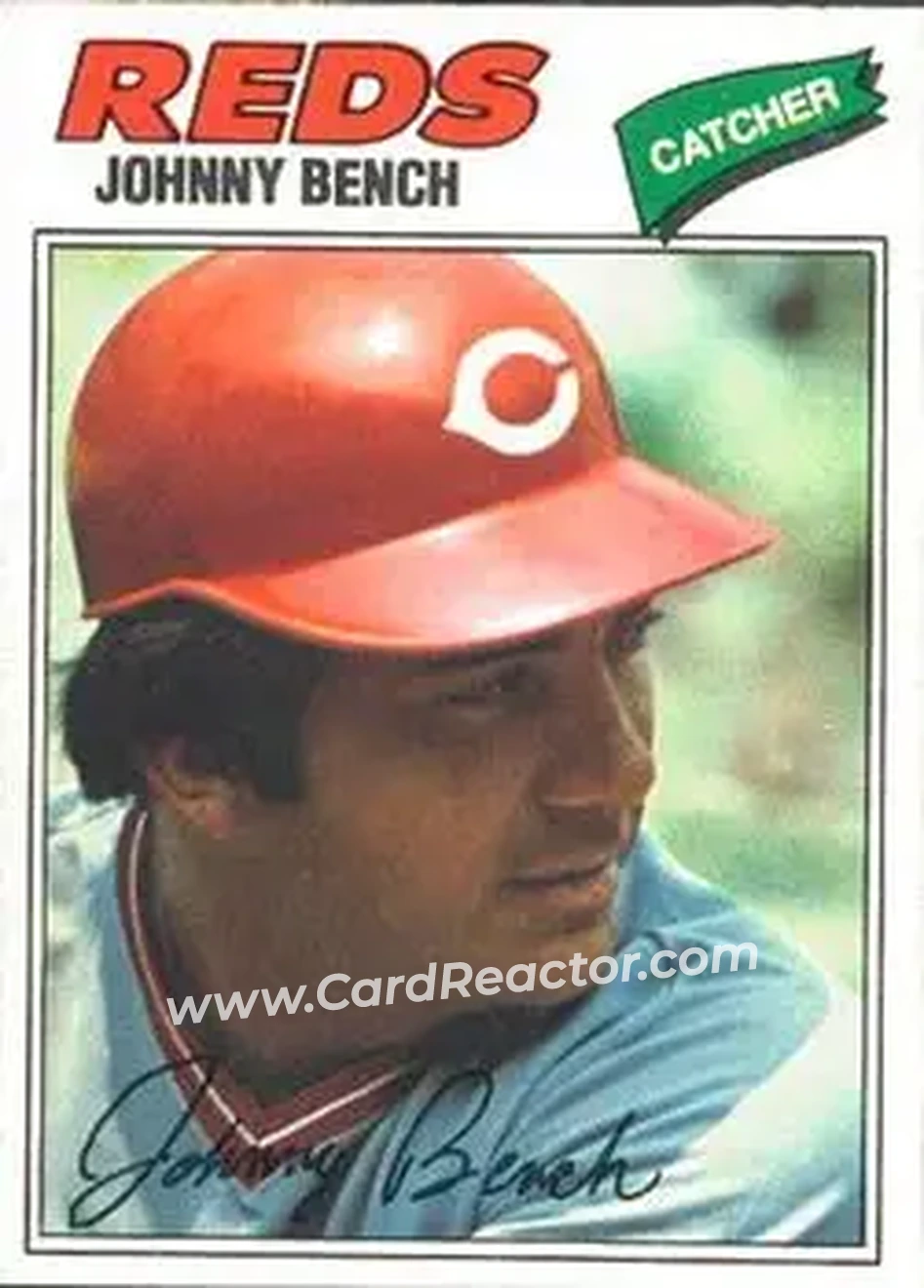 Front of Johnny Bench