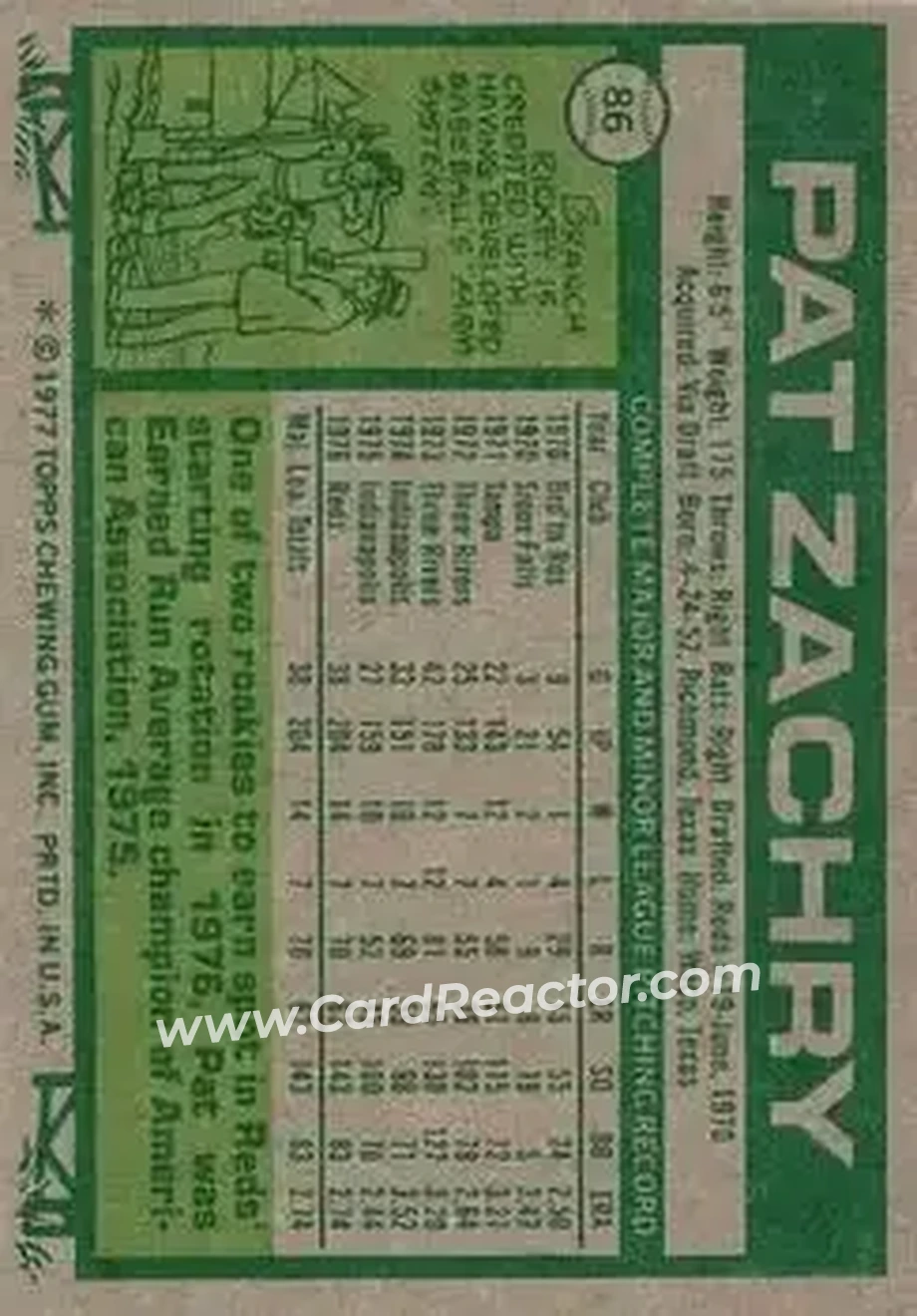 Back of Pat Zachry