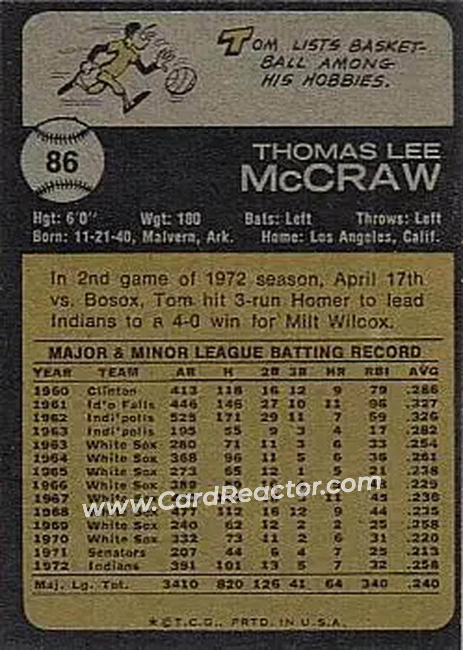 Back of Tommy McCraw
