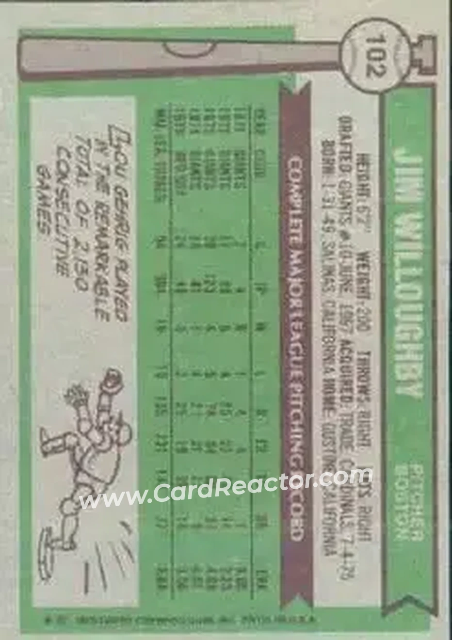 Back of Jim Willoughby