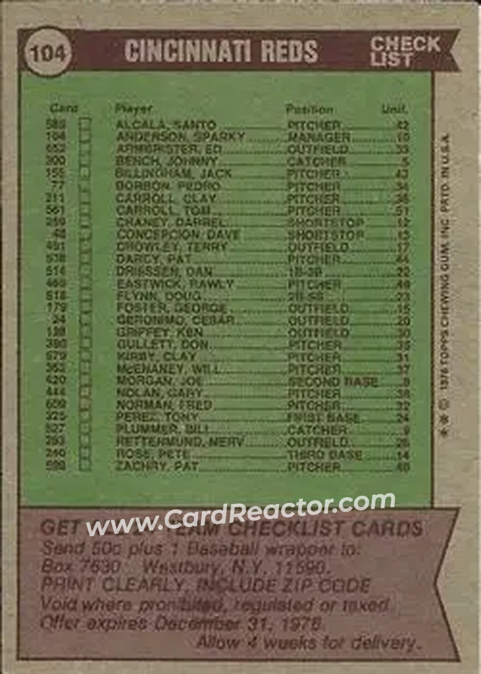 Back of Card #104