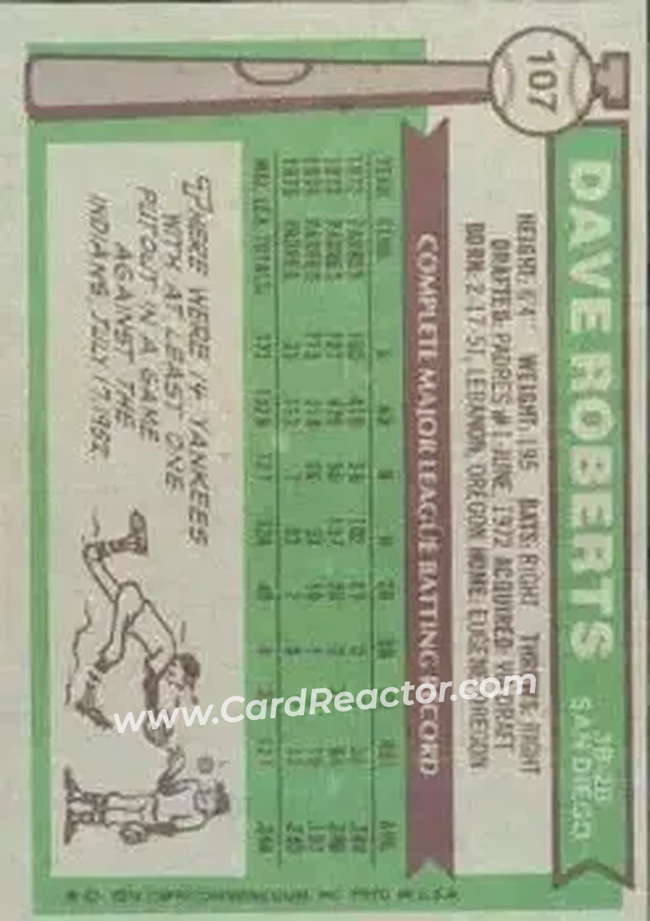 Back of Dave Roberts