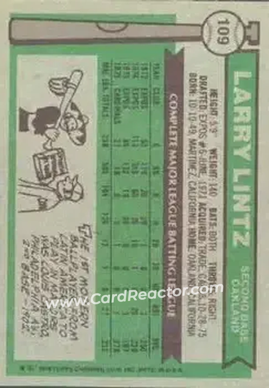 Back of Larry Lintz