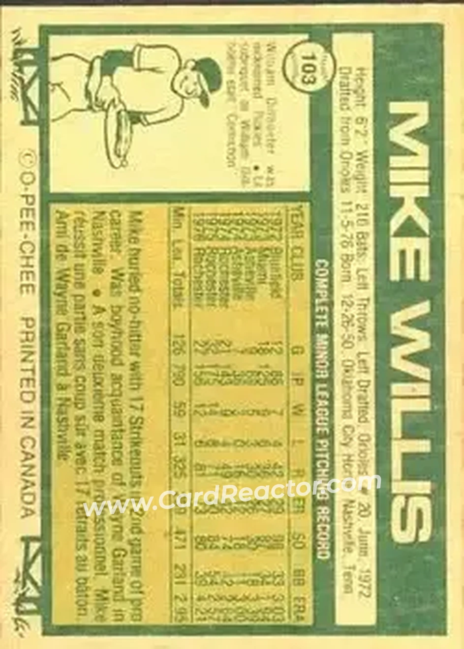 Back of Mike Willis