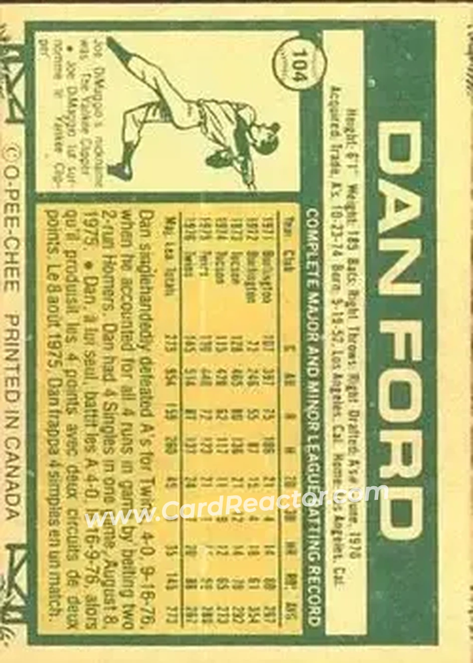 Back of Dan Ford
