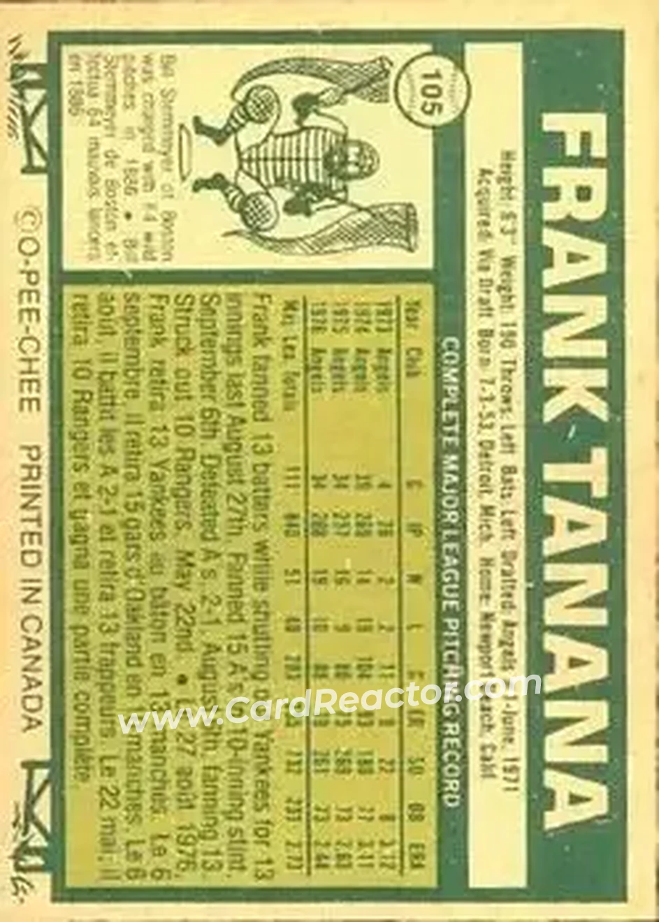 Back of Frank Tanana