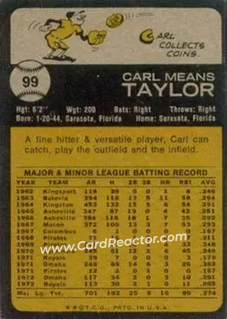 Back of Carl Taylor