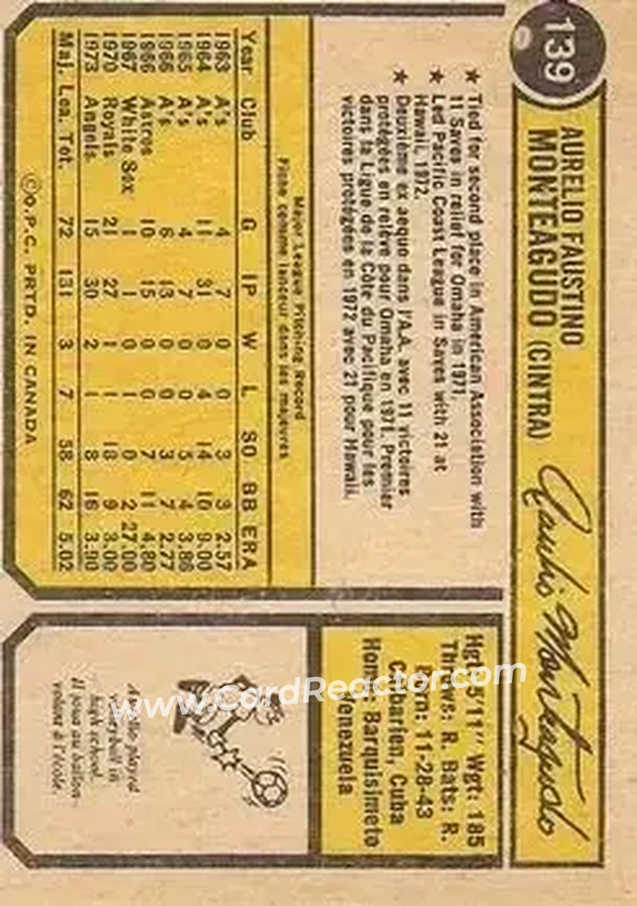Back of Aurelio Monteagudo