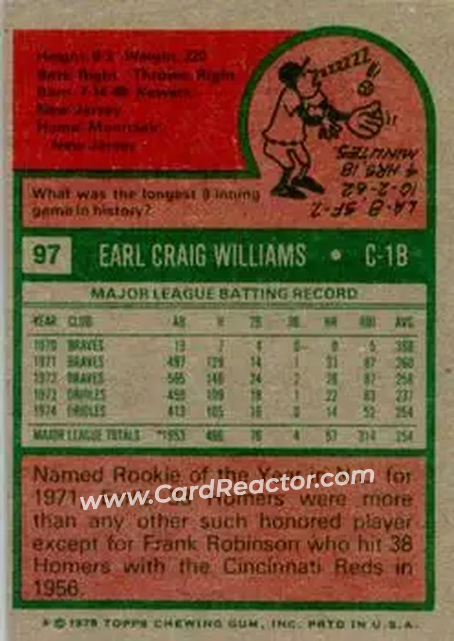 Back of Earl Williams