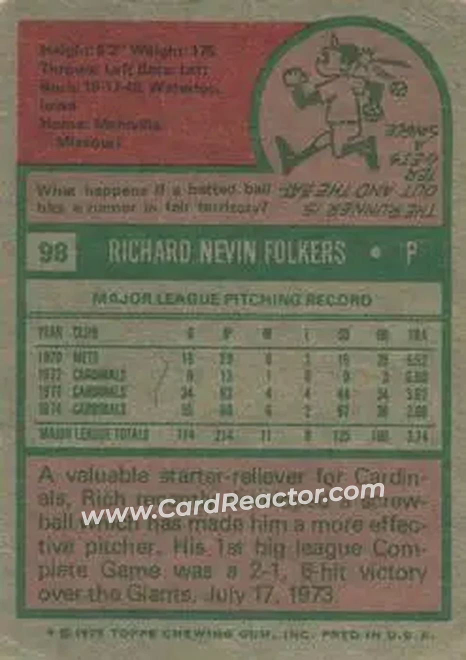Back of Rich Folkers