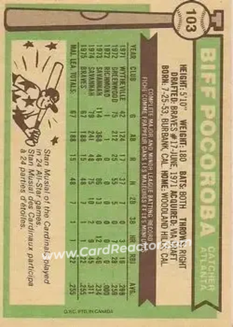 Back of Biff Pocoroba