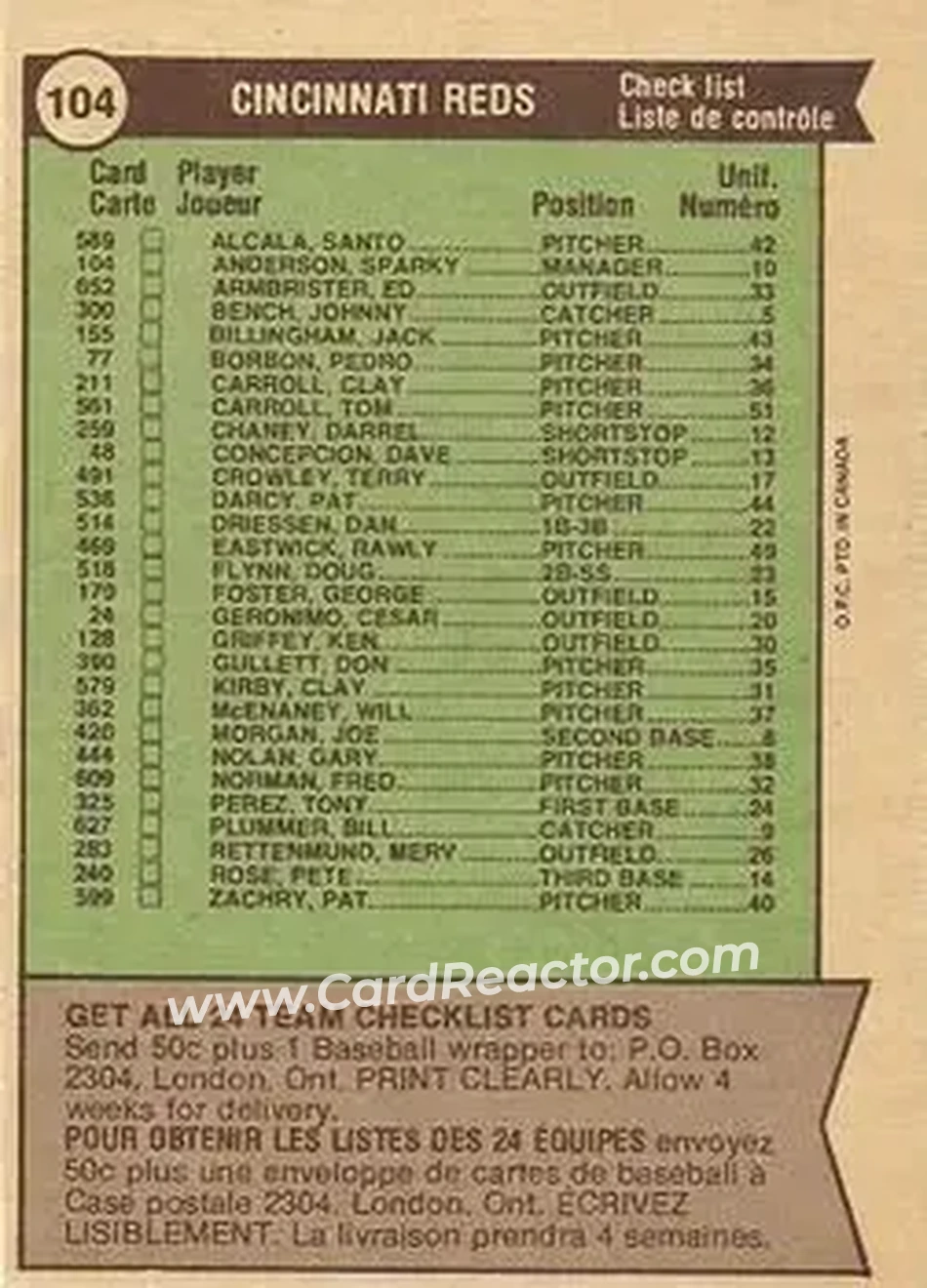Back of Card #104