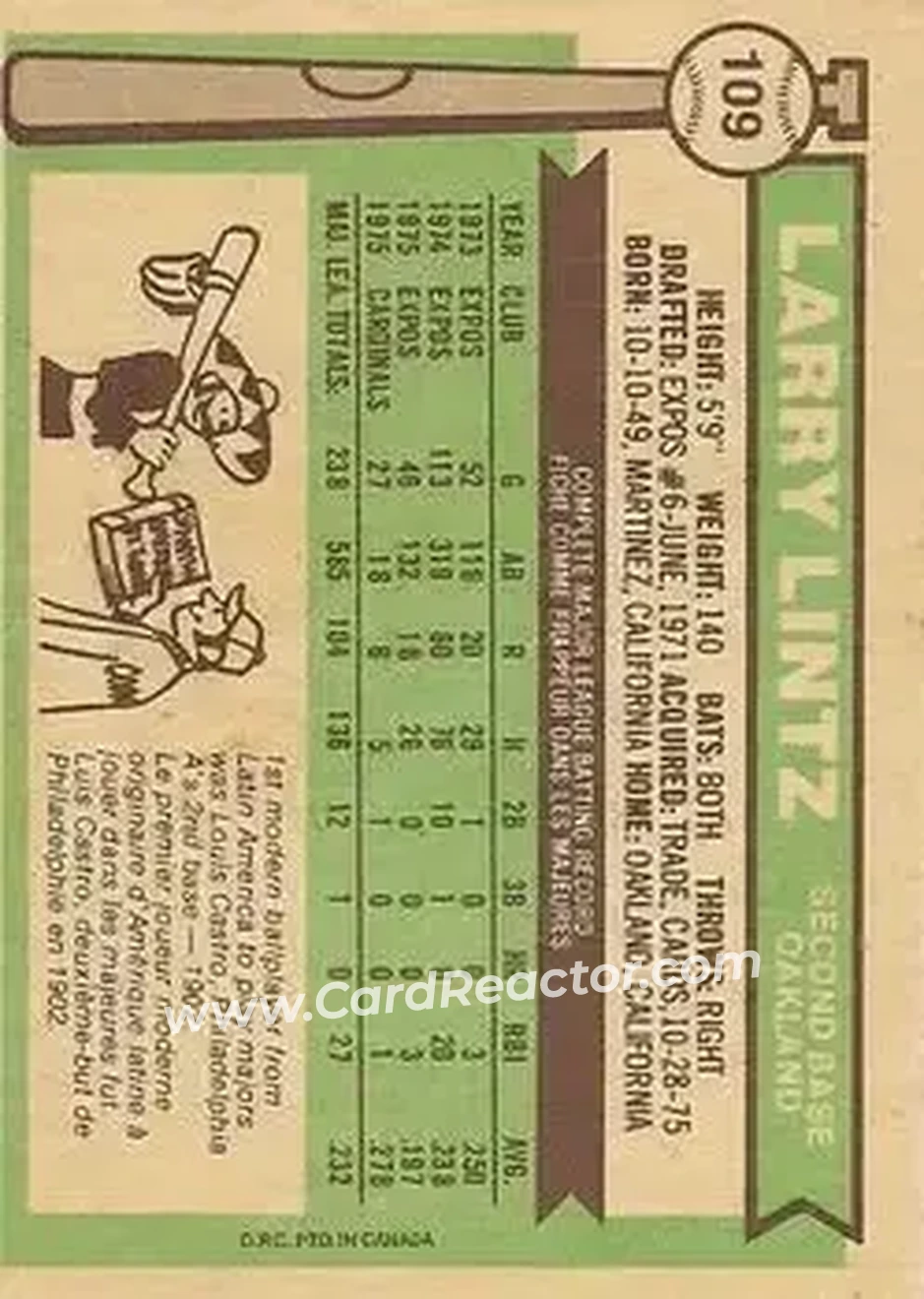 Back of Larry Lintz