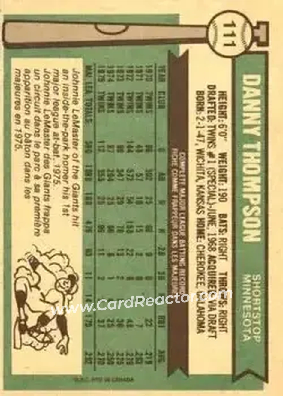Back of Danny Thompson