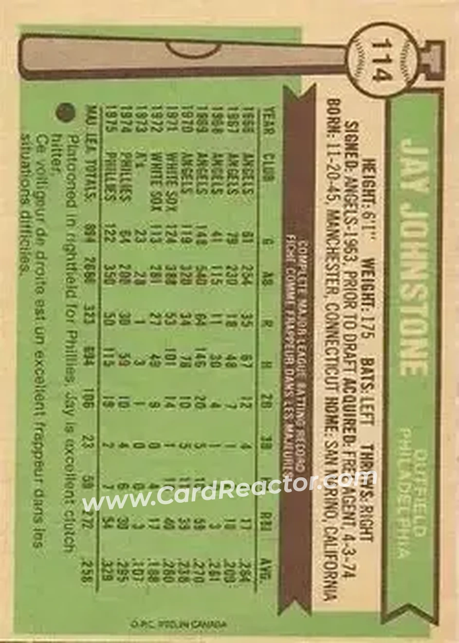 Back of Jay Johnstone