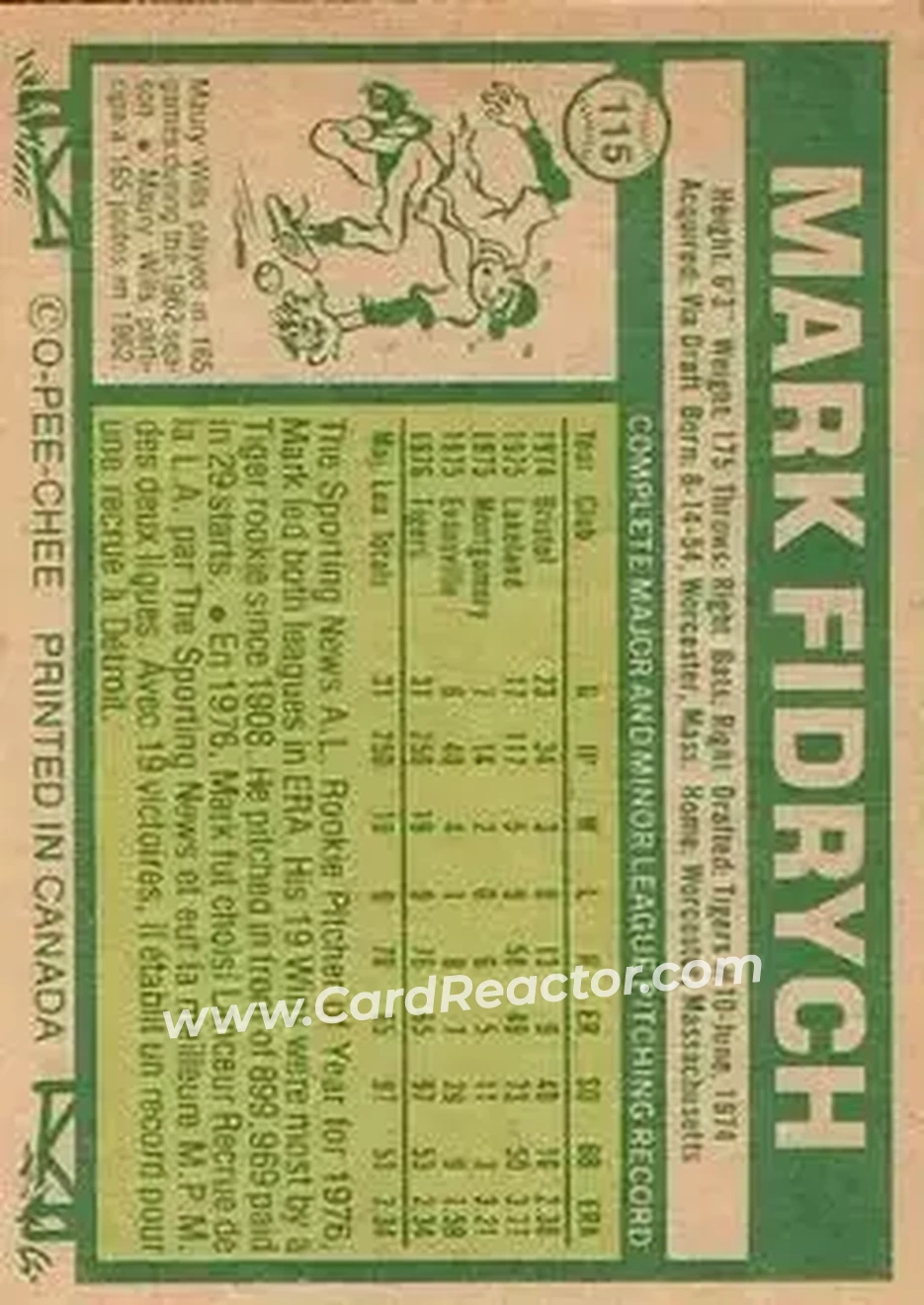 Back of Mark Fidrych
