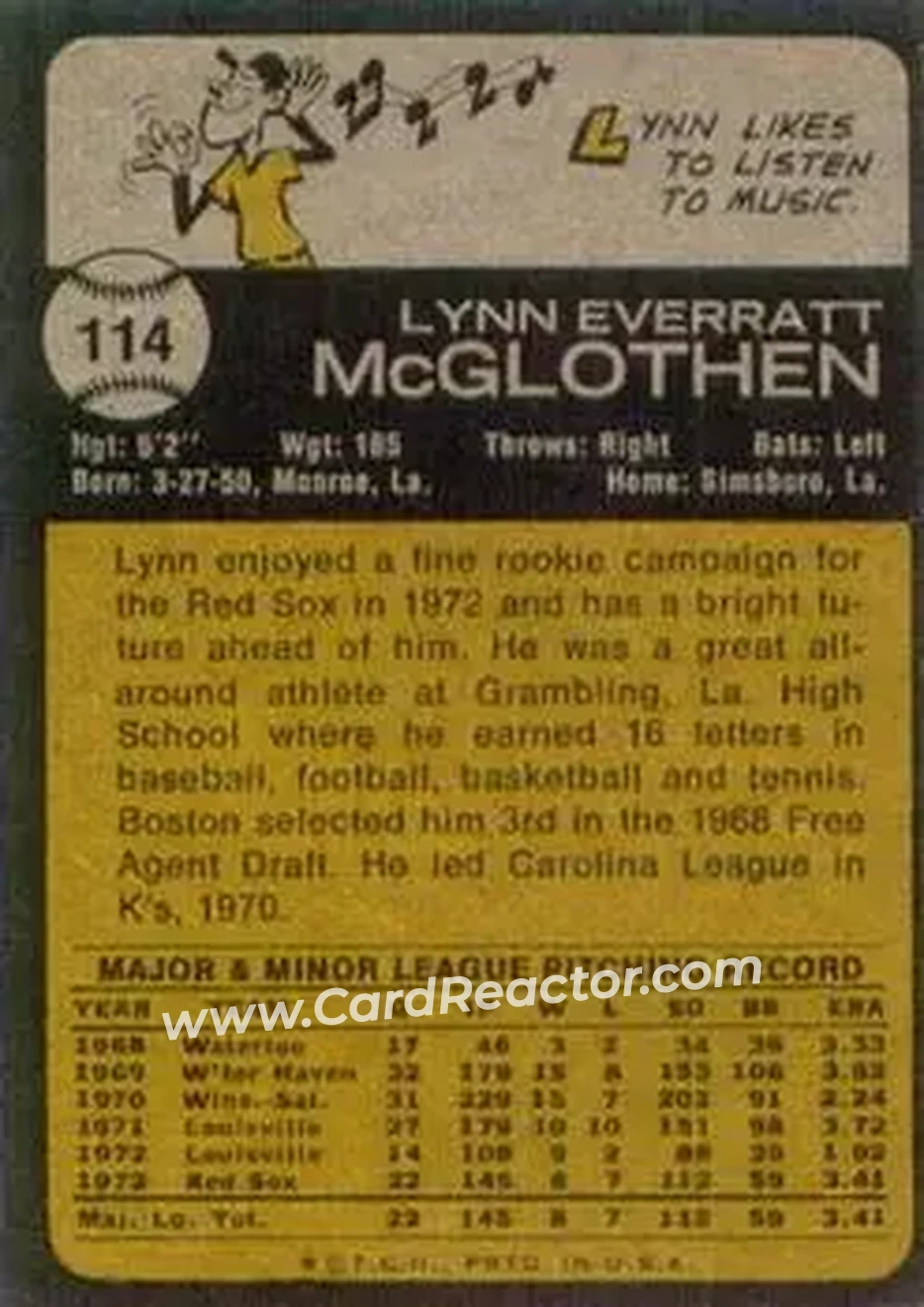 Back of Lynn McGlothen