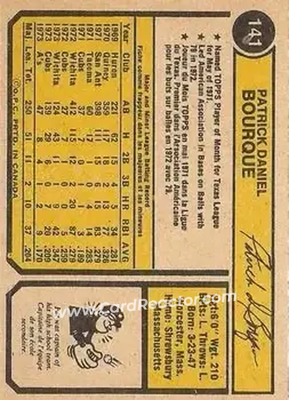 Back of Pat Bourque