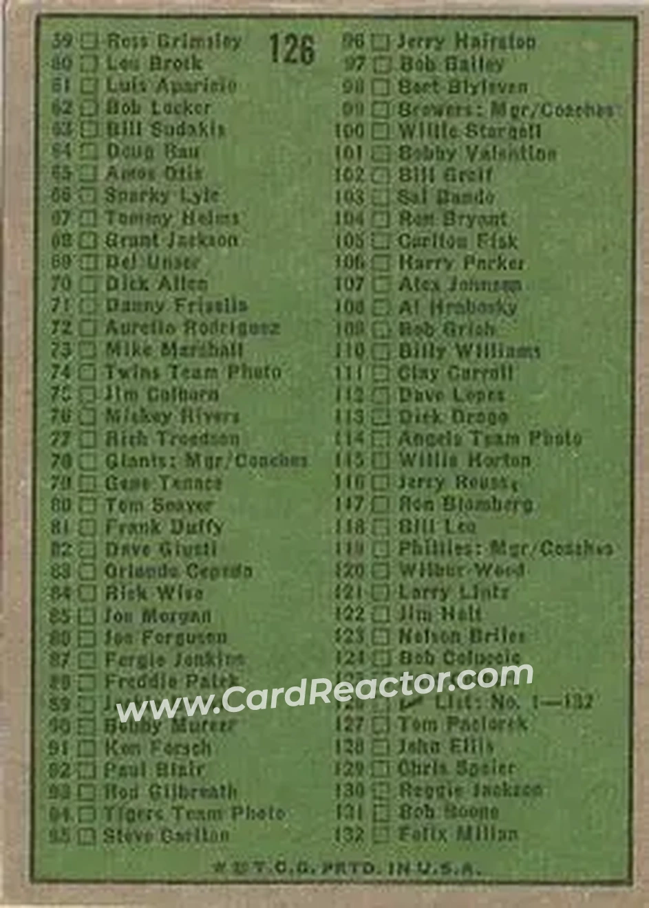 Back of Card #126