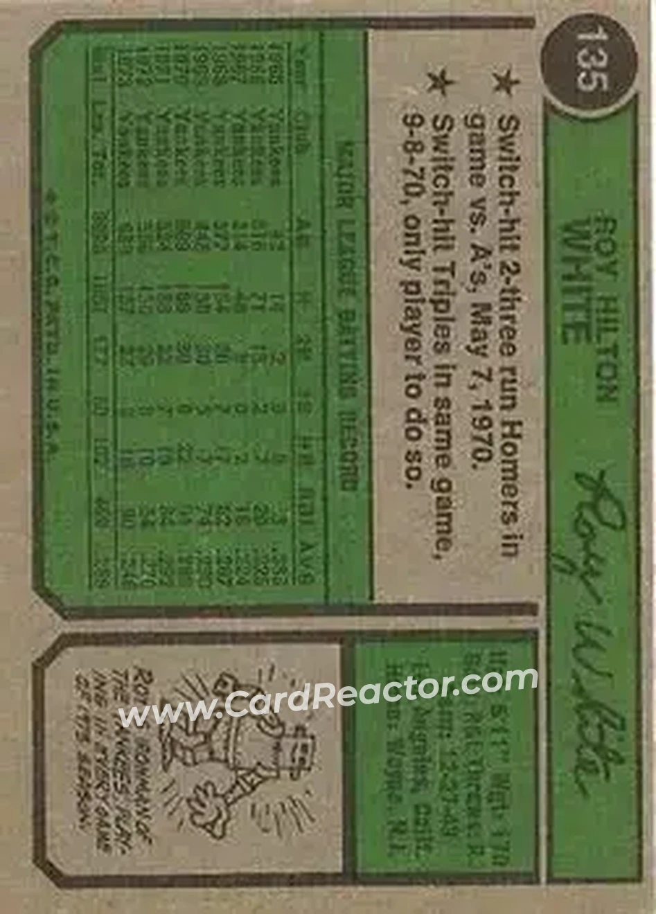 Back of Roy White