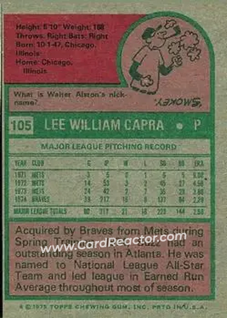 Back of Buzz Capra