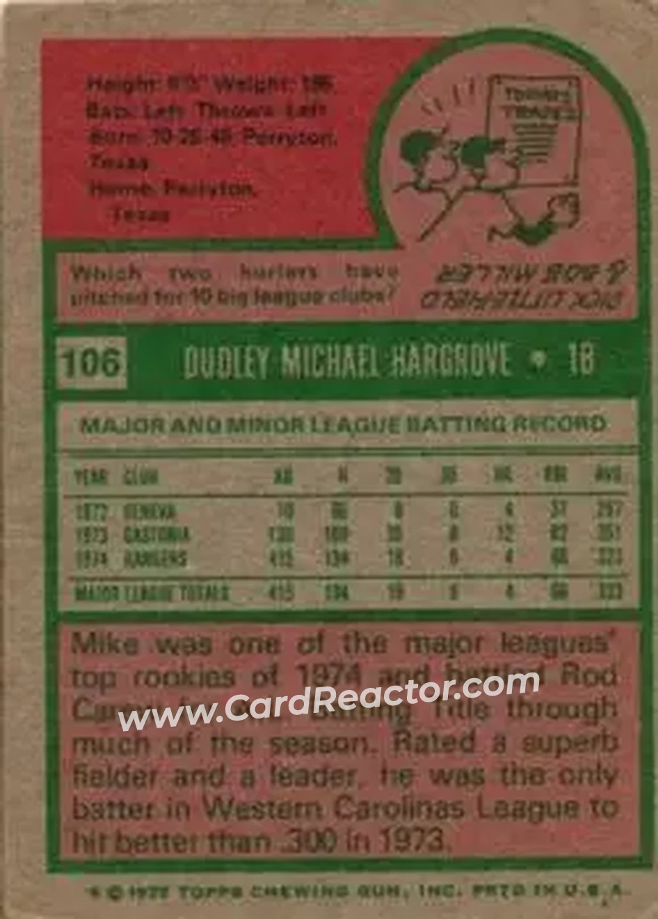 Back of Mike Hargrove