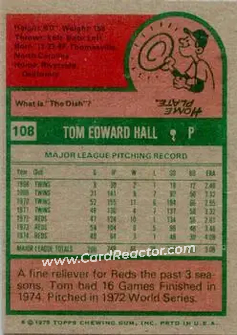 Back of Tom Hall