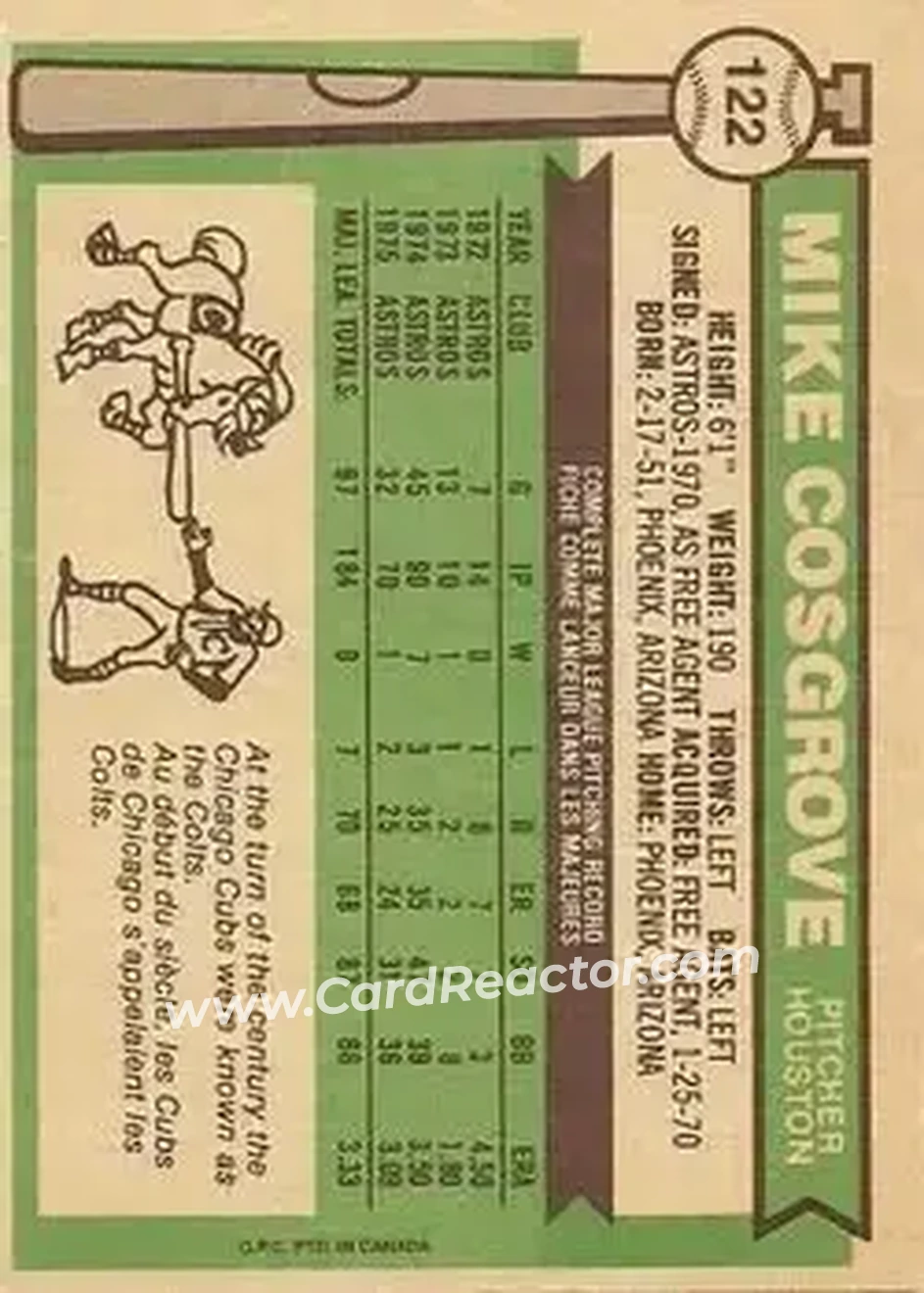 Back of Mike Cosgrove