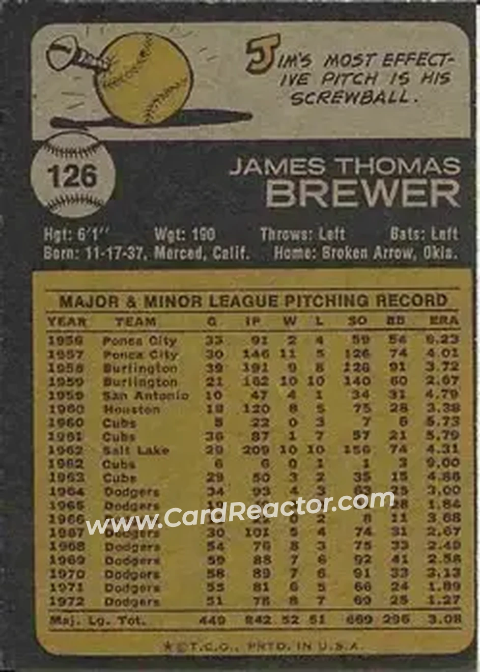 Back of Jim Brewer