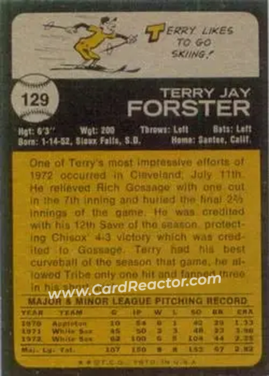 Back of Terry Forster
