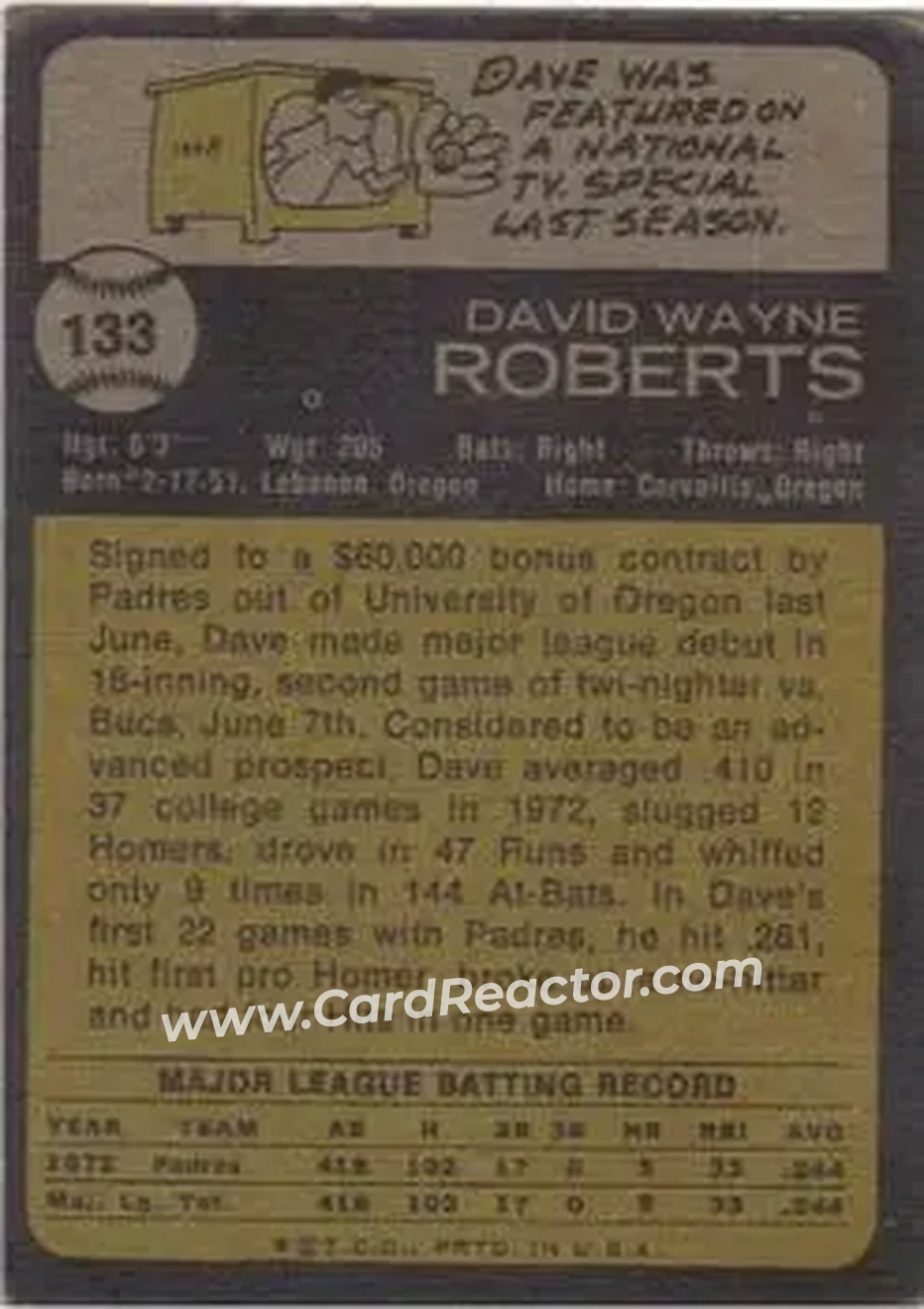Back of Dave Roberts