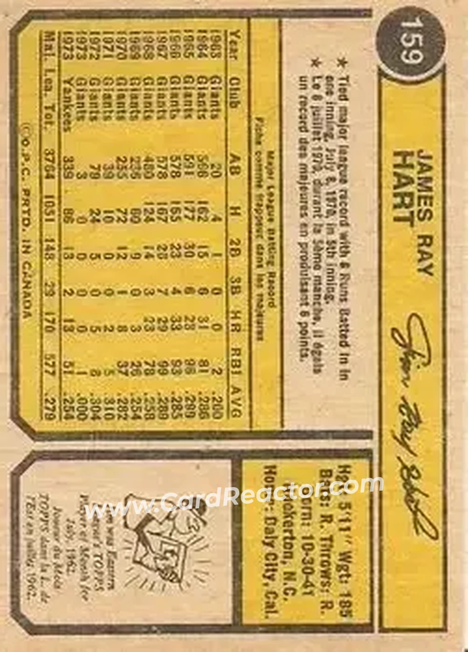 Back of Jim Hart
