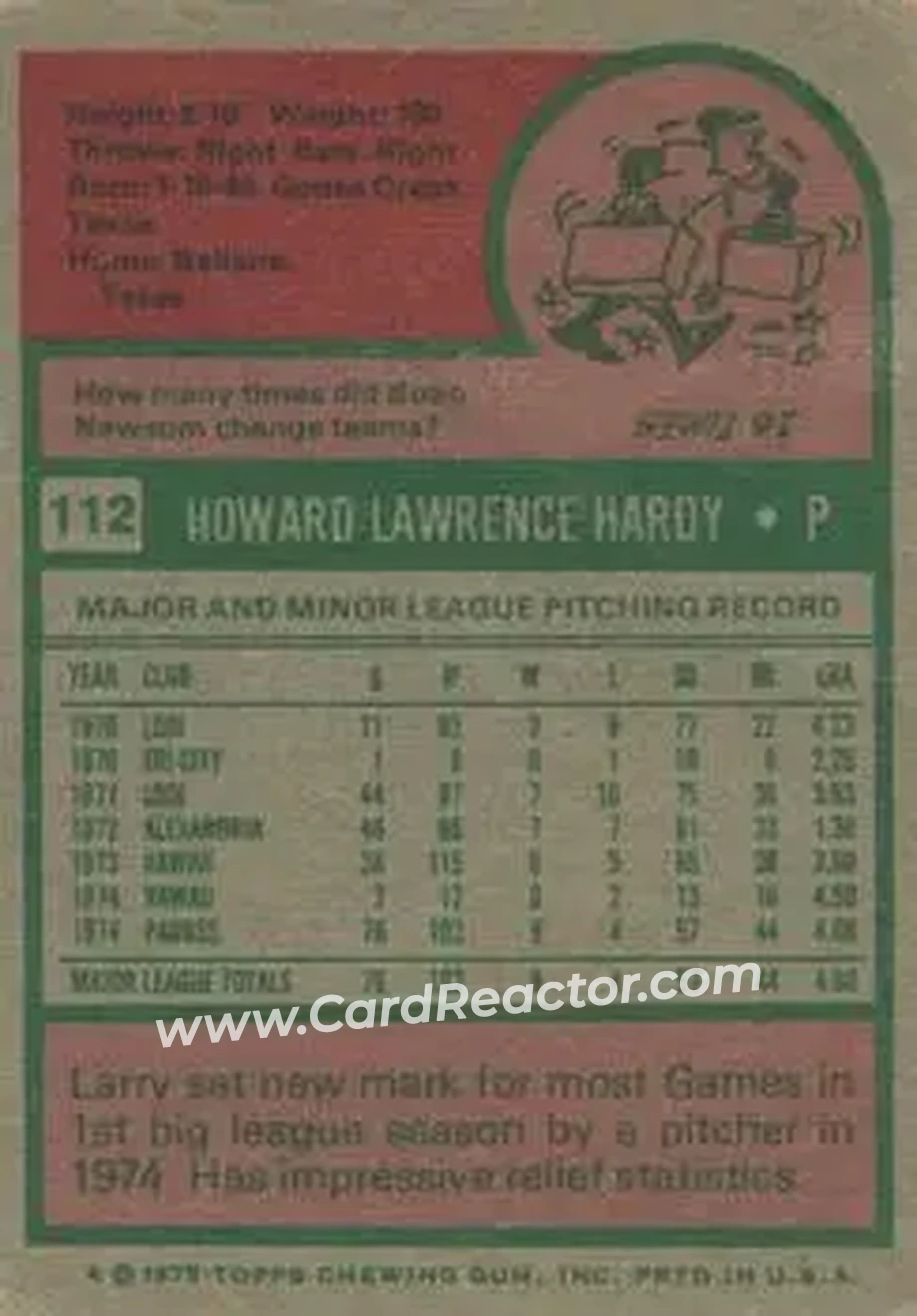 Back of Larry Hardy