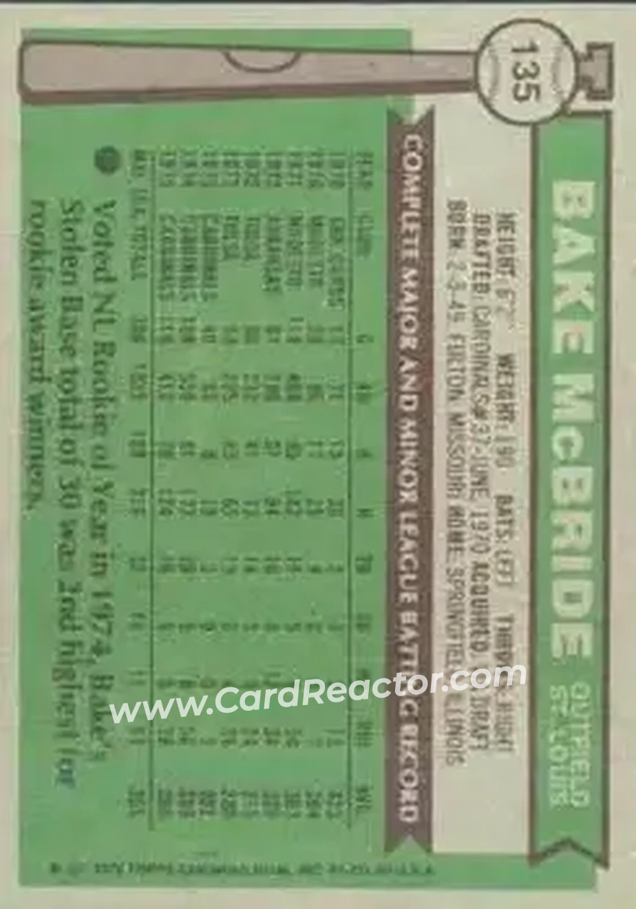 Back of Bake McBride