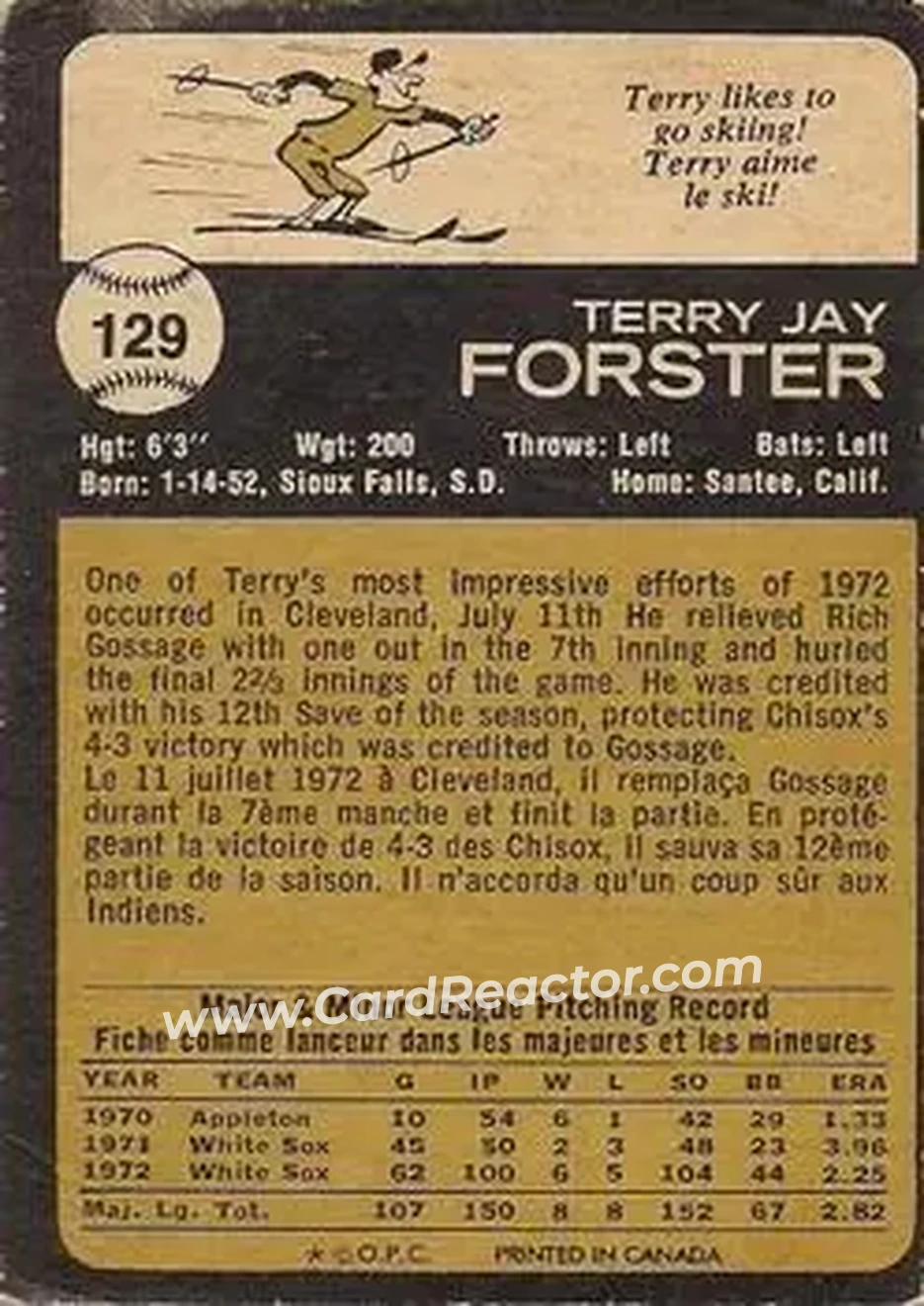 Back of Terry Forster
