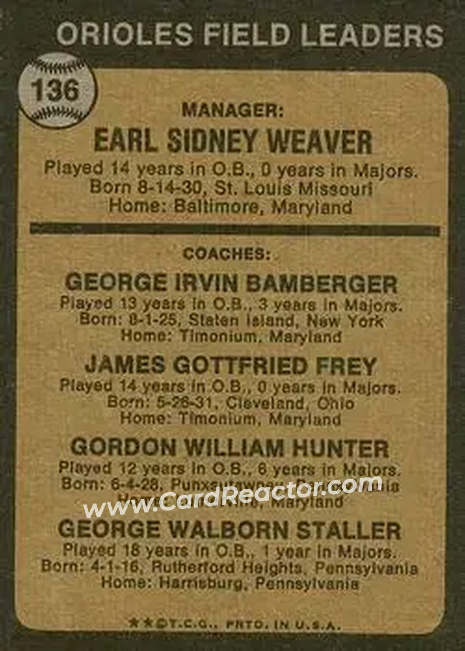 Back of Card #136