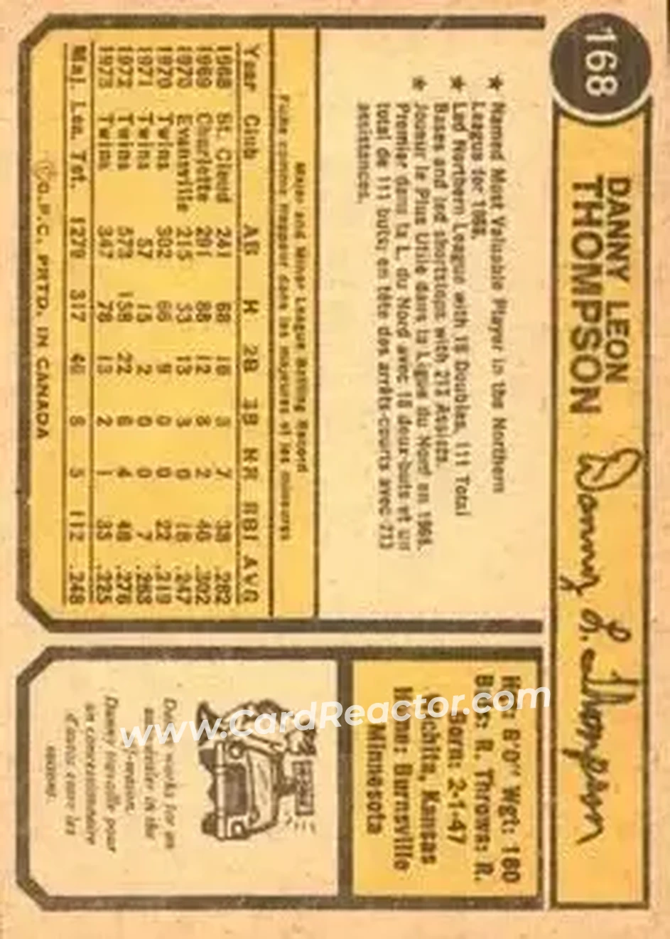 Back of Danny Thompson