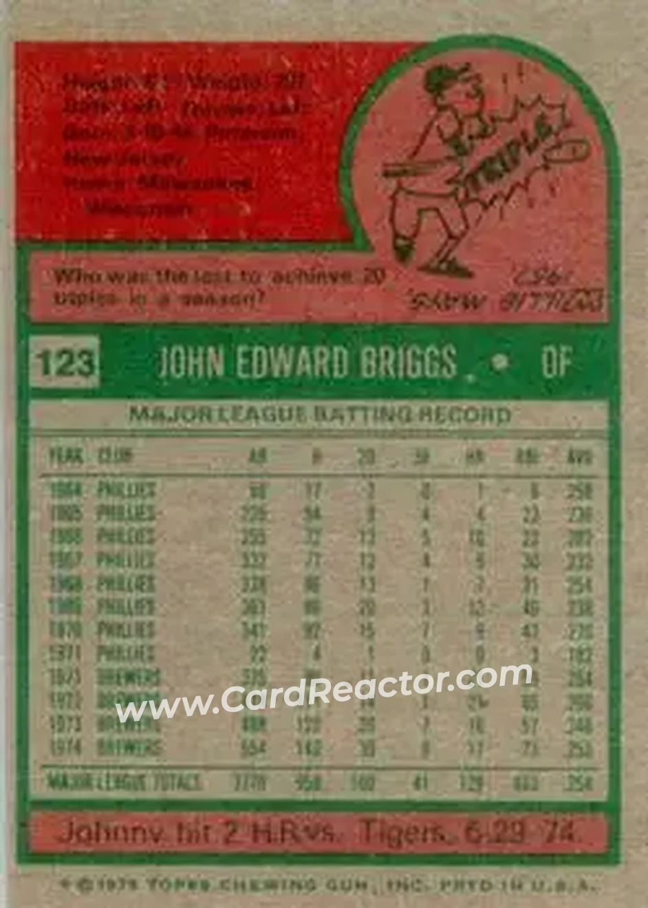 Back of Johnny Briggs
