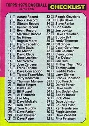 1975 Topps #126 Card #126