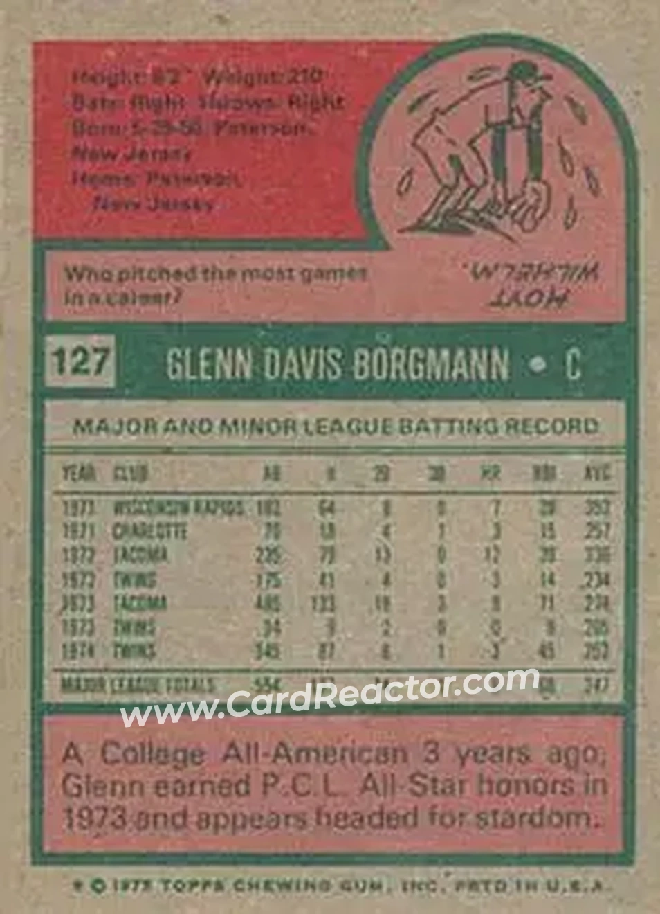 Back of Glenn Borgmann