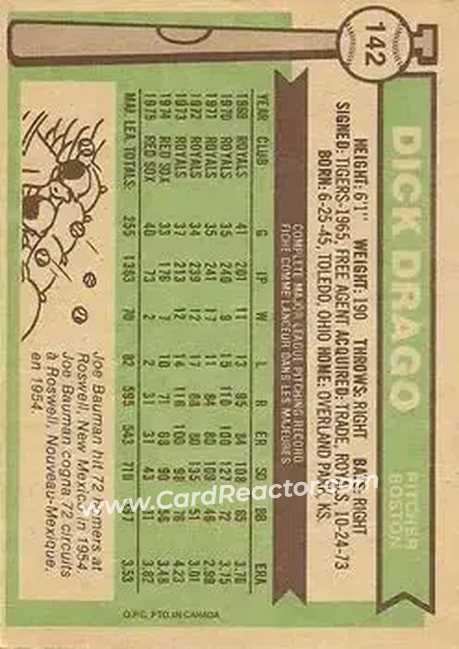 Back of Dick Drago