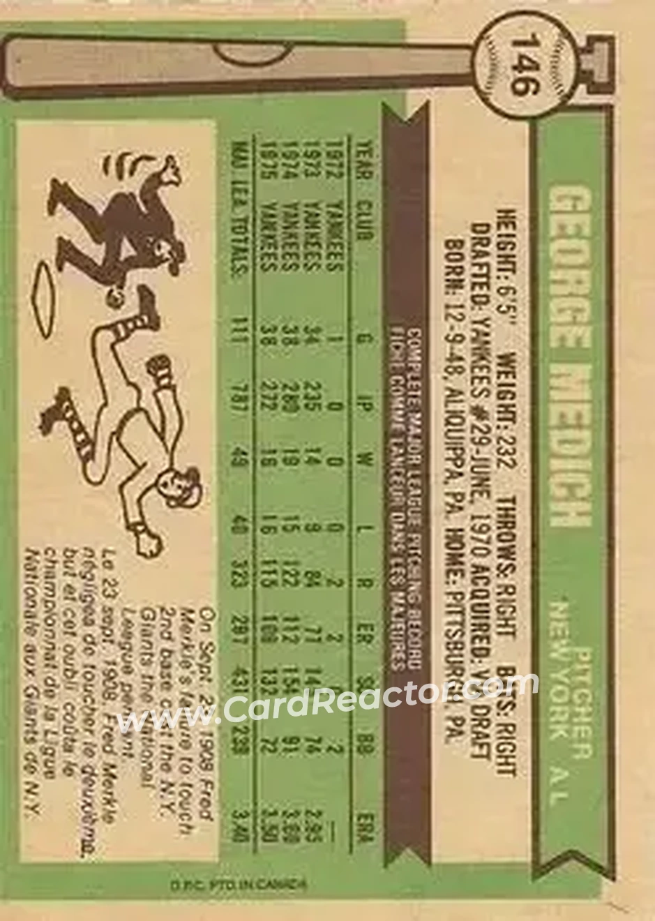 Back of George Medich