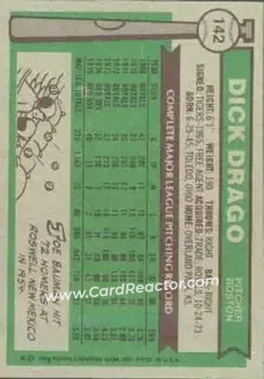 Back of Dick Drago