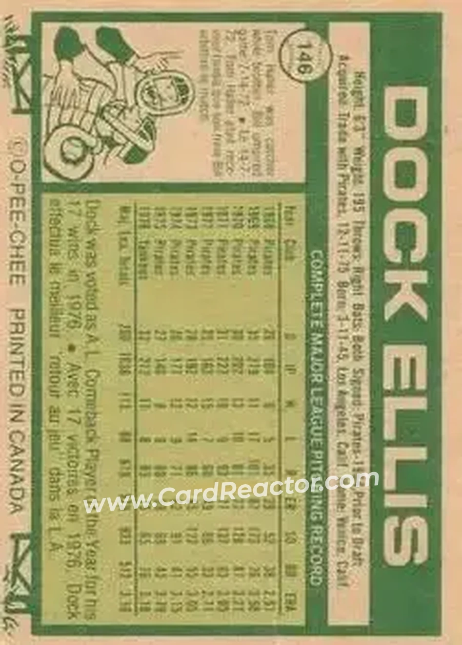 Back of Dock Ellis